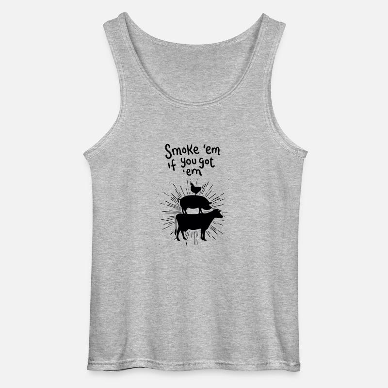Lecker Fleisch - Gildan Männer Tank Top - Grau meliert
