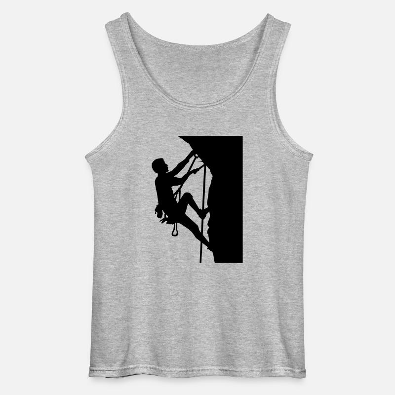 Klettern - Gildan Männer Tank Top - Grau meliert