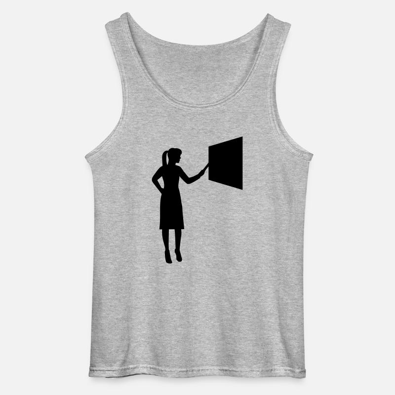 Lehrerin - Gildan Männer Tank Top - Grau meliert