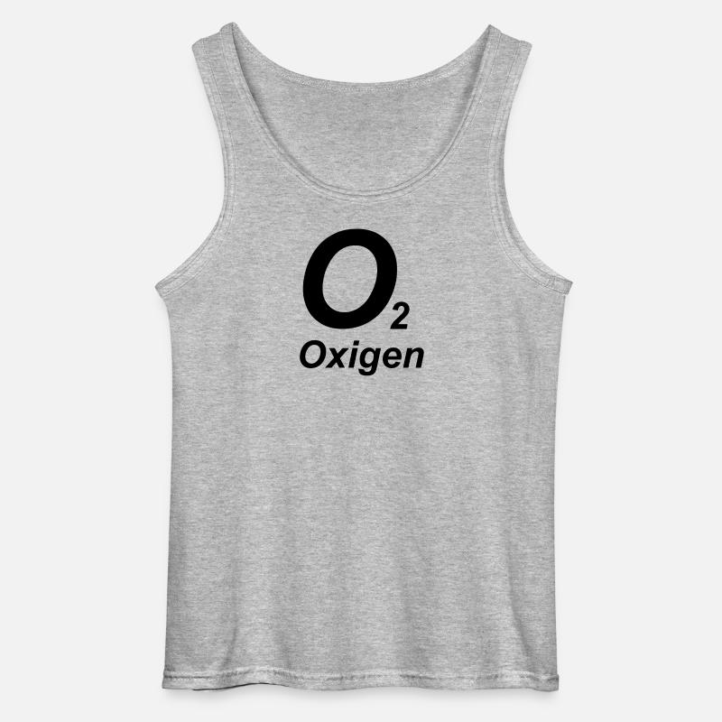 O2 - Sauerstoff - Tec Tauchen - Gildan Männer Tank Top - Grau meliert