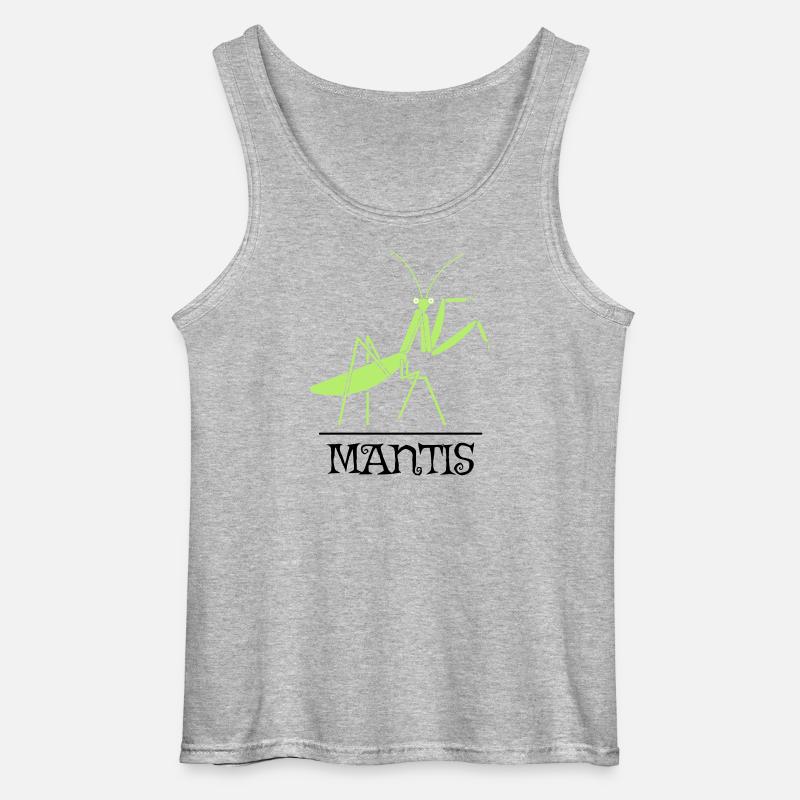 Mantis Gottesanbeterin Insekt Design - Gildan Männer Tank Top - Grau meliert