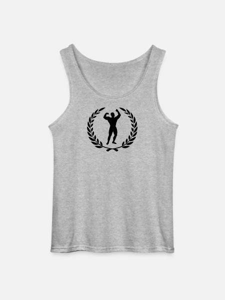 Sportpreis Lorbeerkranz Bodybuilding - Gildan Männer Tank Top - Grau meliert