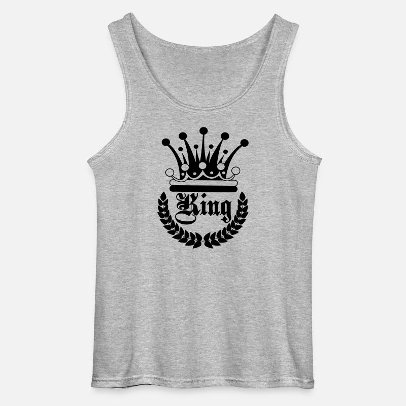 König von Koning - Gildan Männer Tank Top - Grau meliert
