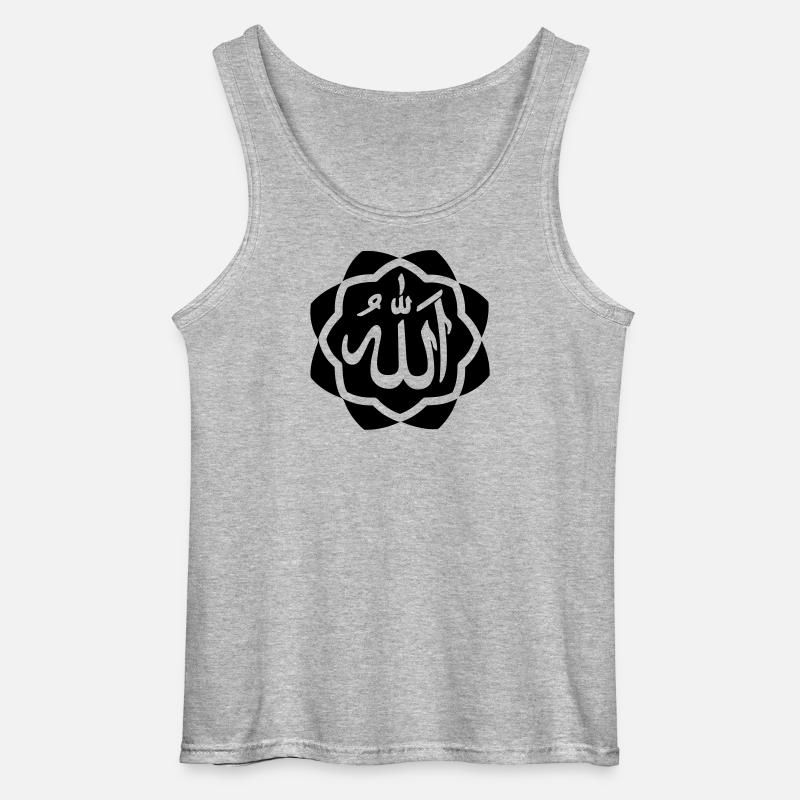 Allah Gott Logo im Rahmen - Gildan Männer Tank Top - Grau meliert