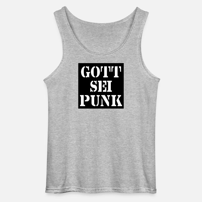 Gott sei Punk - Gildan Männer Tank Top - Grau meliert