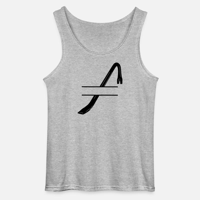 Einbruchslogo Brechstange oder Brechstange - Gildan Männer Tank Top - Grau meliert