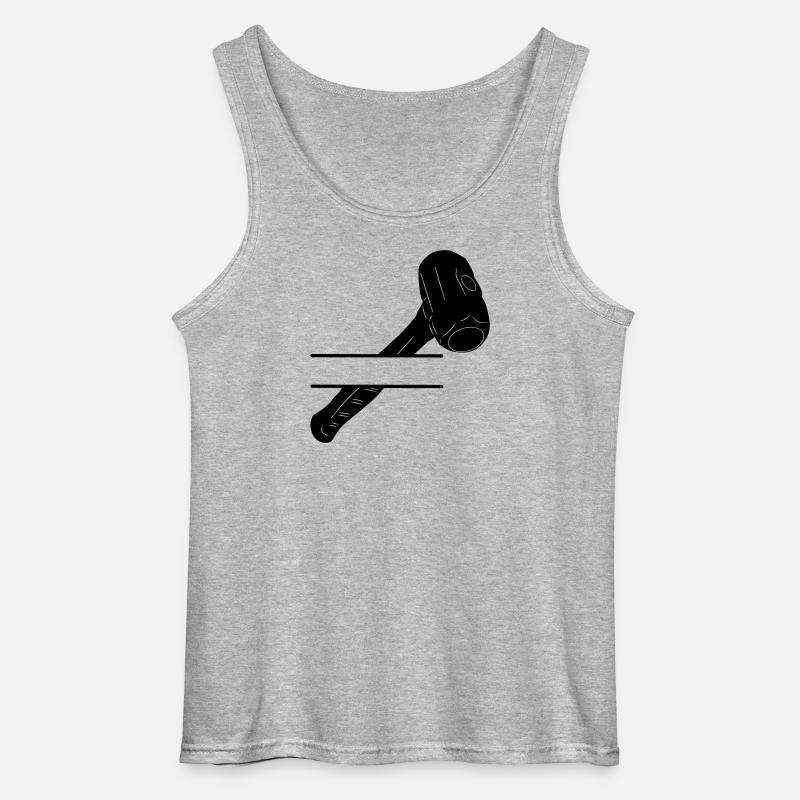 Hammermonogramm zum Abbruch - Gildan Männer Tank Top - Grau meliert