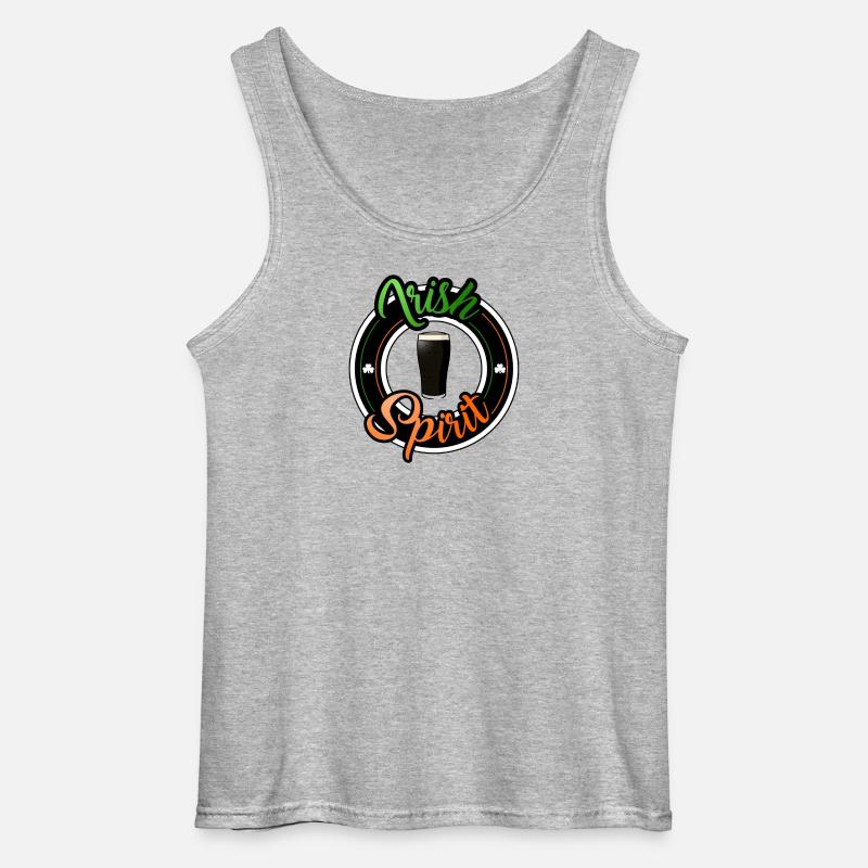 Irischer Geist - Gildan Männer Tank Top - Grau meliert