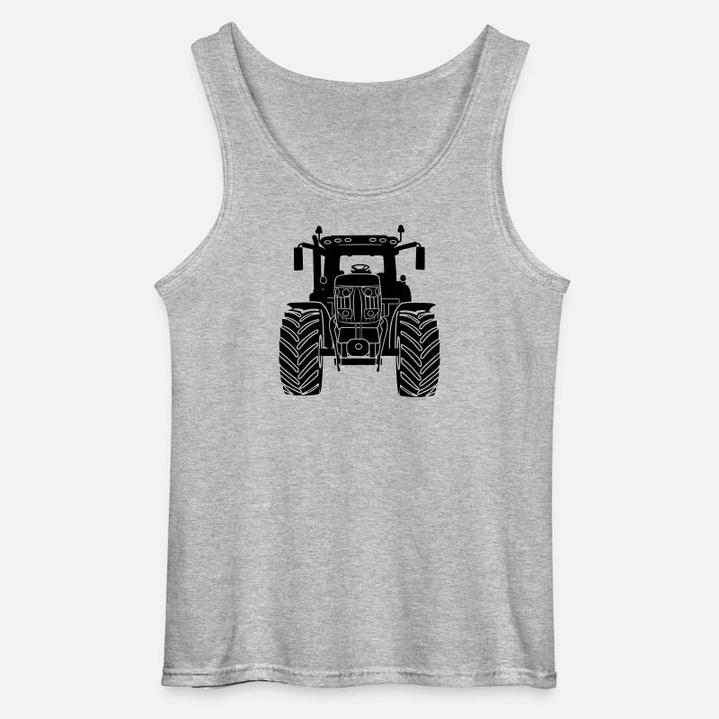 Vorderansicht des Ackerschleppers - Gildan Männer Tank Top - Grau meliert