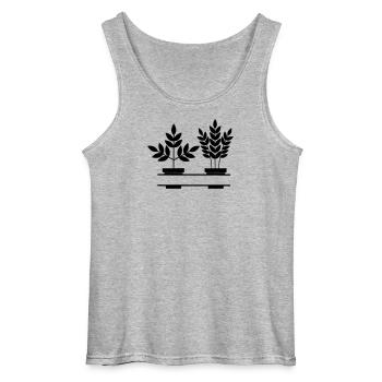 Pflanzen-Banner - Gildan Männer Tank Top - Grau meliert - Vorne