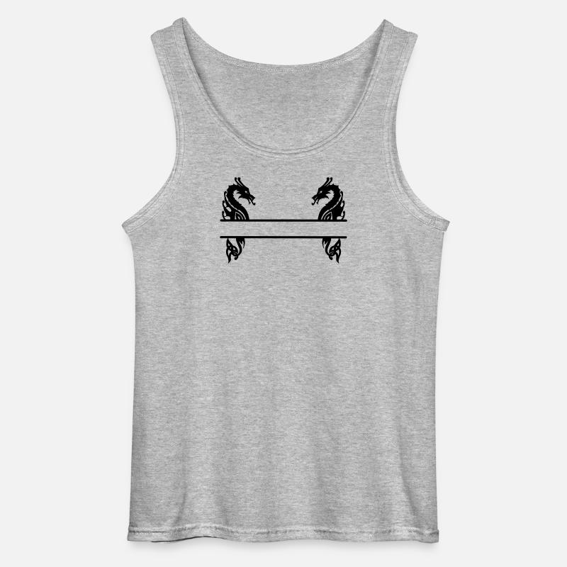 Wikinger zwei Drachen - Gildan Männer Tank Top - Grau meliert