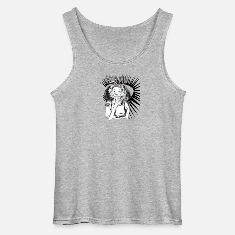 Afro-Chic-Vecter-Kunst - Gildan Männer Tank Top - Grau meliert
