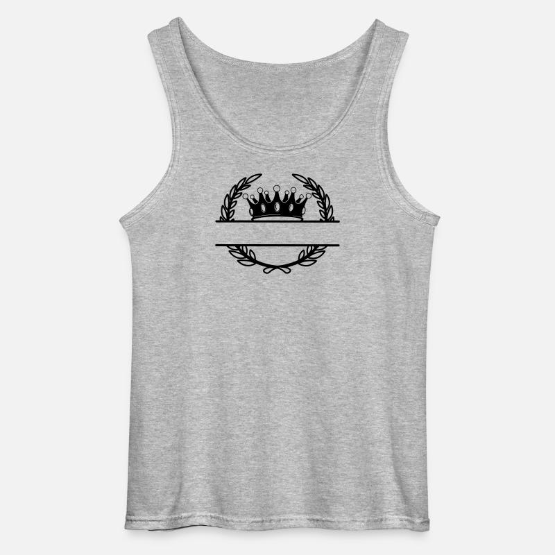 Lorbeerkranz mit Krone - Gildan Männer Tank Top - Grau meliert