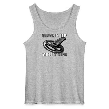 Crank Up Your Life design for bike lovers - Gildan Men’s Tank Top - sports grey - Front