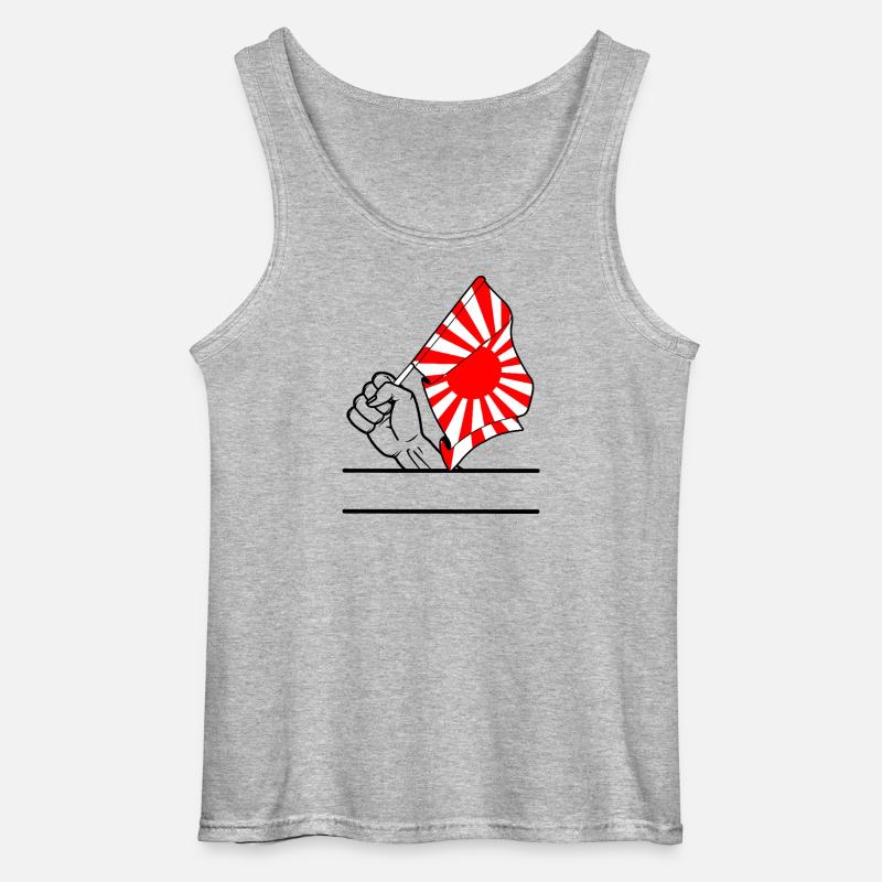 Faust mit aufgehender Sonne Flagge 2 - Gildan Männer Tank Top - Grau meliert
