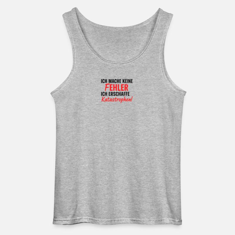 Ich erschaffe Katastrophen Fehlerfrei - Gildan Männer Tank Top - Grau meliert