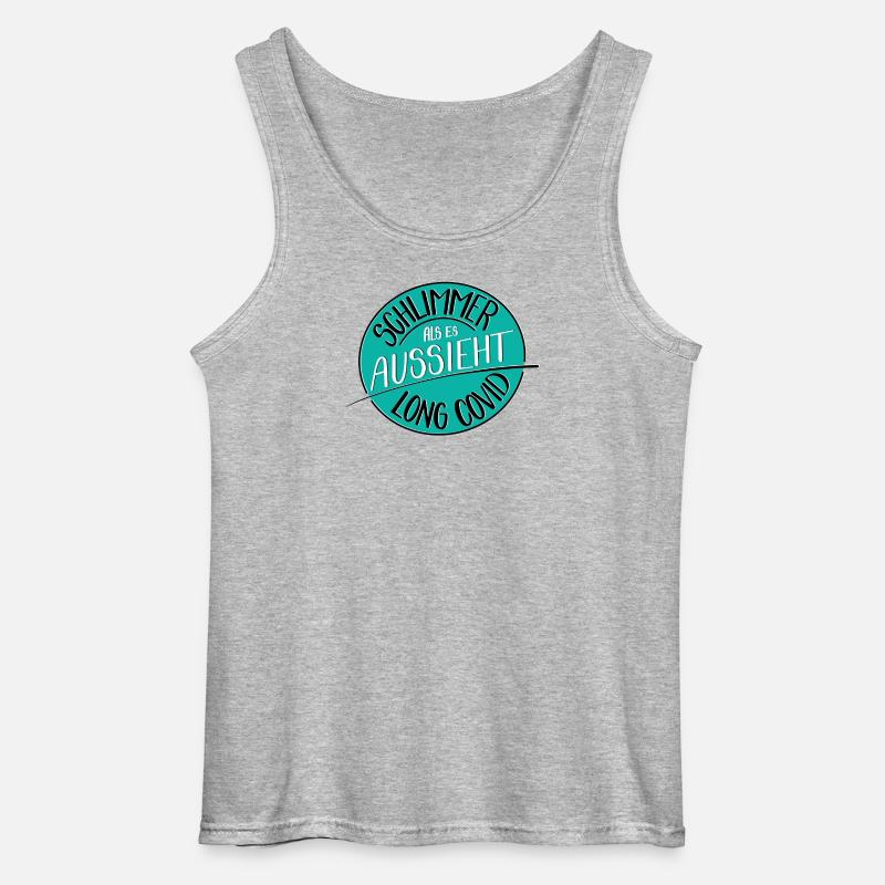 Schlimmer als es aussieht, Long Covid - Gildan Männer Tank Top - Grau meliert