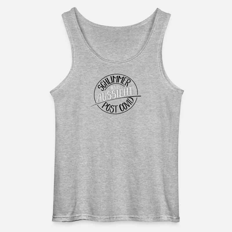 Schlimmer als es aussieht, Post Covid - Gildan Männer Tank Top - Grau meliert