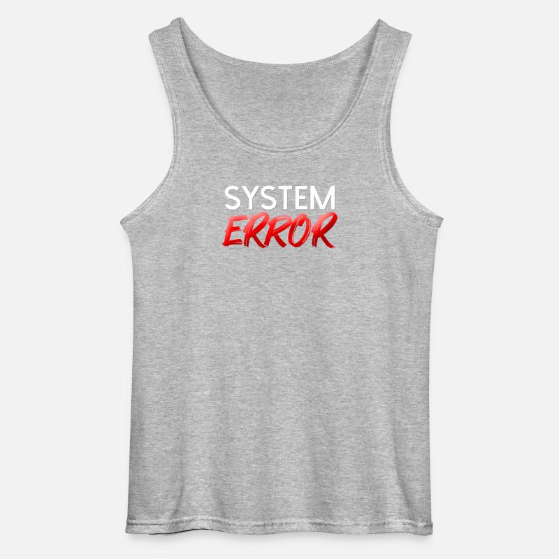 Systemfehler Neon Brush - Gildan Männer Tank Top - Grau meliert