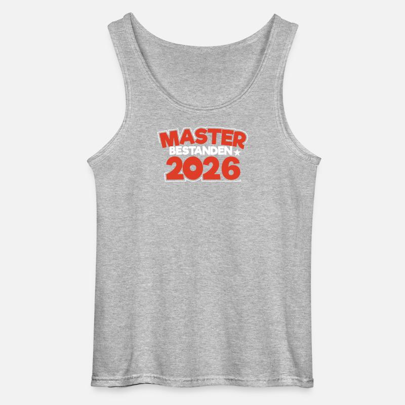 Master 2026 Masterabschluss Promotion Sponsion - Gildan Männer Tank Top - Grau meliert