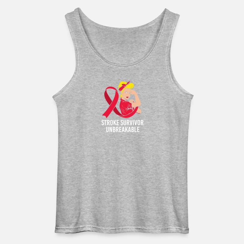 Schlaganfall Hirnschlag - Gildan Männer Tank Top - Grau meliert