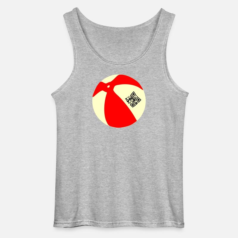 Ball QR - Gildan Männer Tank Top - Grau meliert