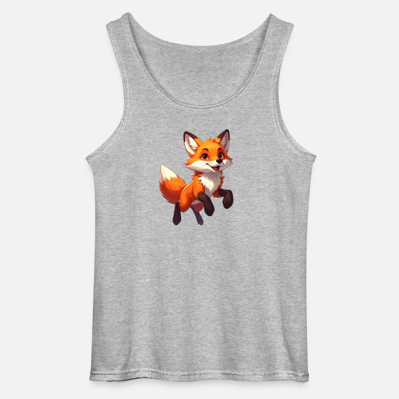 Springender Fuchs - Gildan Männer Tank Top - Grau meliert