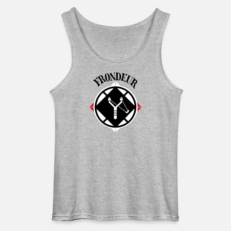 Slinger-Emblem - Gildan Männer Tank Top - Grau meliert