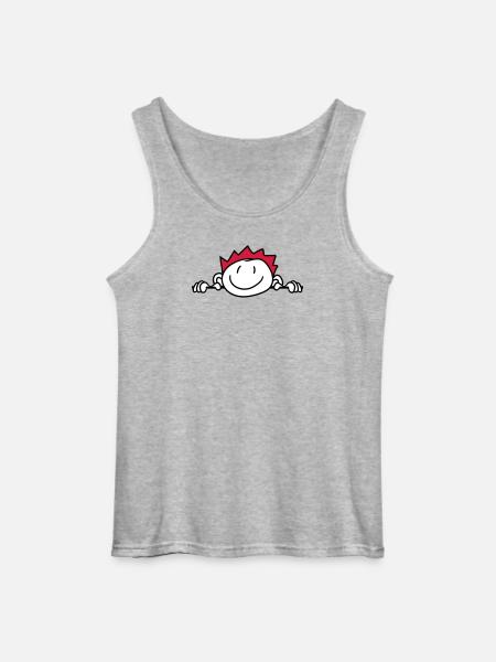 hide wall wall face head child painted kri - Gildan Men’s Tank Top - sports grey