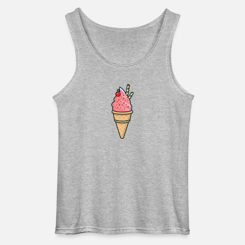 Eiscreme, Eis, Sommer, Sonne - Gildan Männer Tank Top - Grau meliert
