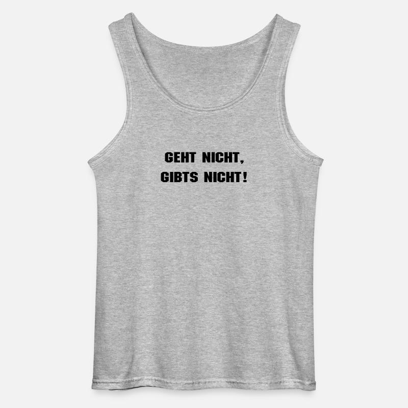 Geht nicht, gibt's nicht! - Gildan Männer Tank Top - Grau meliert