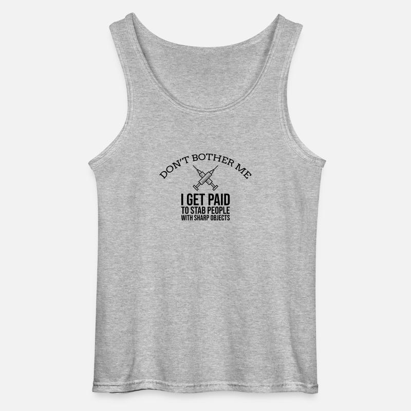 Krankenschwester Spritze - Gildan Männer Tank Top - Grau meliert