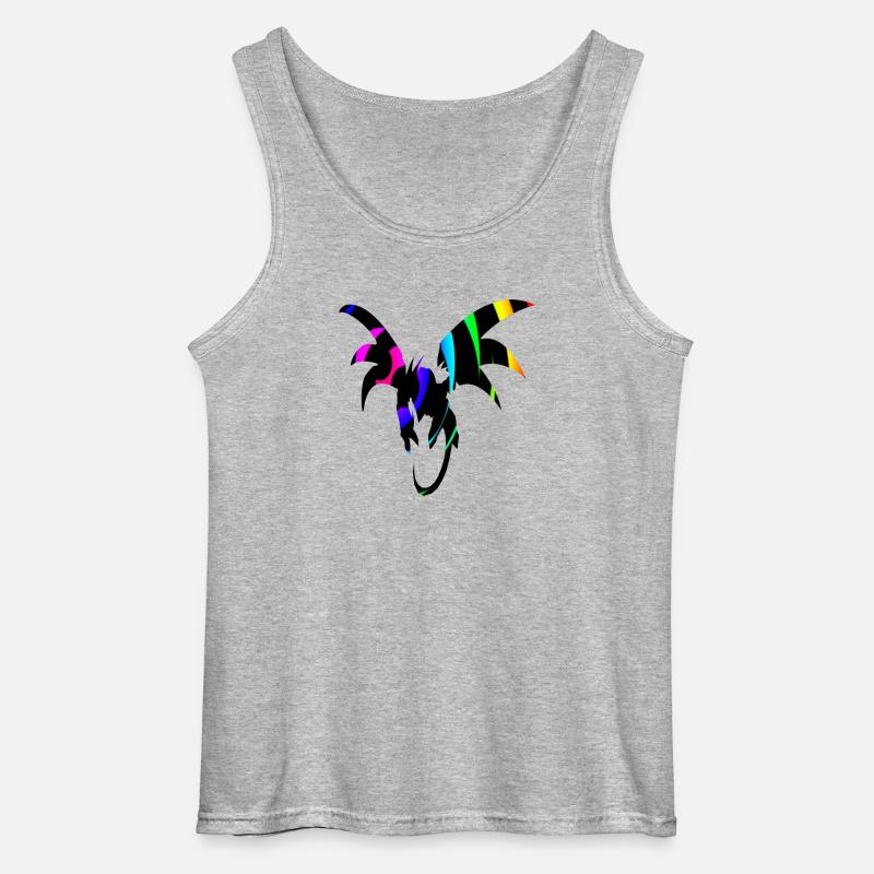 Drachenschleife Dragon Loop - Gildan Männer Tank Top - Grau meliert