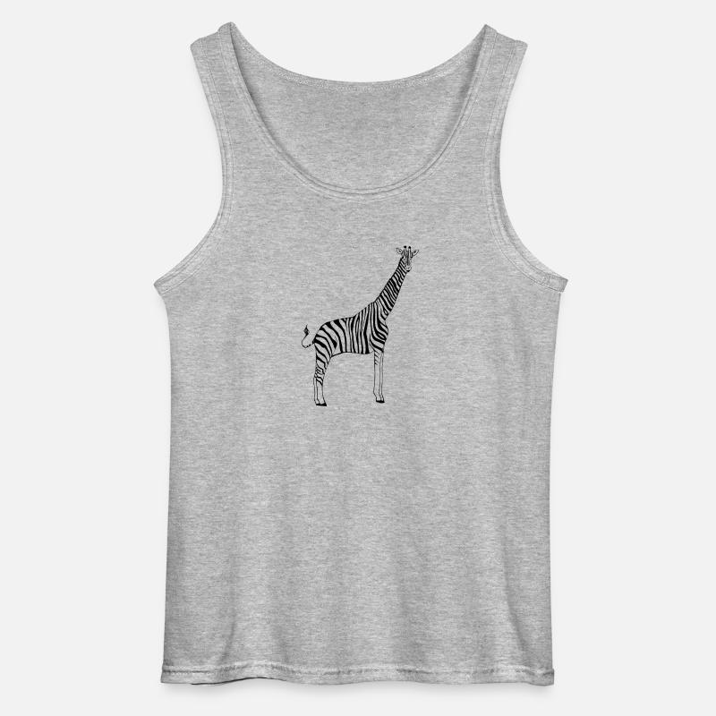 zebra giraffe - Gildan Männer Tank Top - Grau meliert