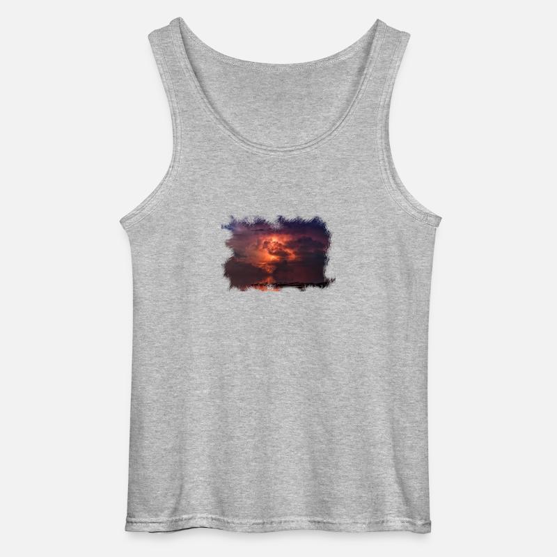 Scratched 'Thunder' - Gildan Men’s Tank Top - sports grey