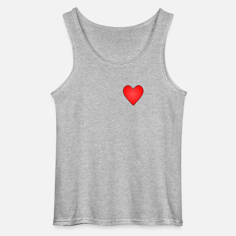Herz - Gildan Männer Tank Top - Grau meliert