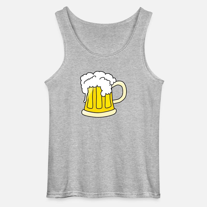 Bier - Gildan Männer Tank Top - Grau meliert