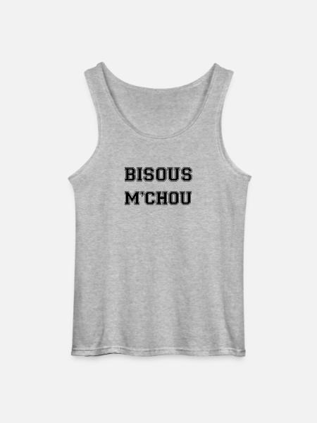 Bisous m'chou noir - Débardeur Gildan Homme - gris chiné