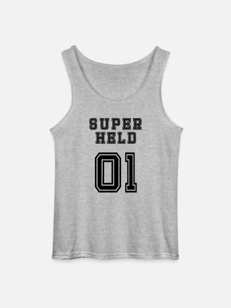 Superheld - Gildan Männer Tank Top - Grau meliert