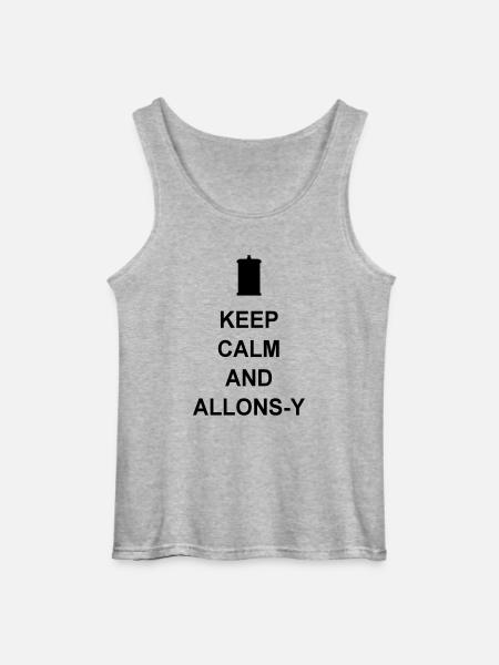 Allons-y - Gildan Männer Tank Top - Grau meliert