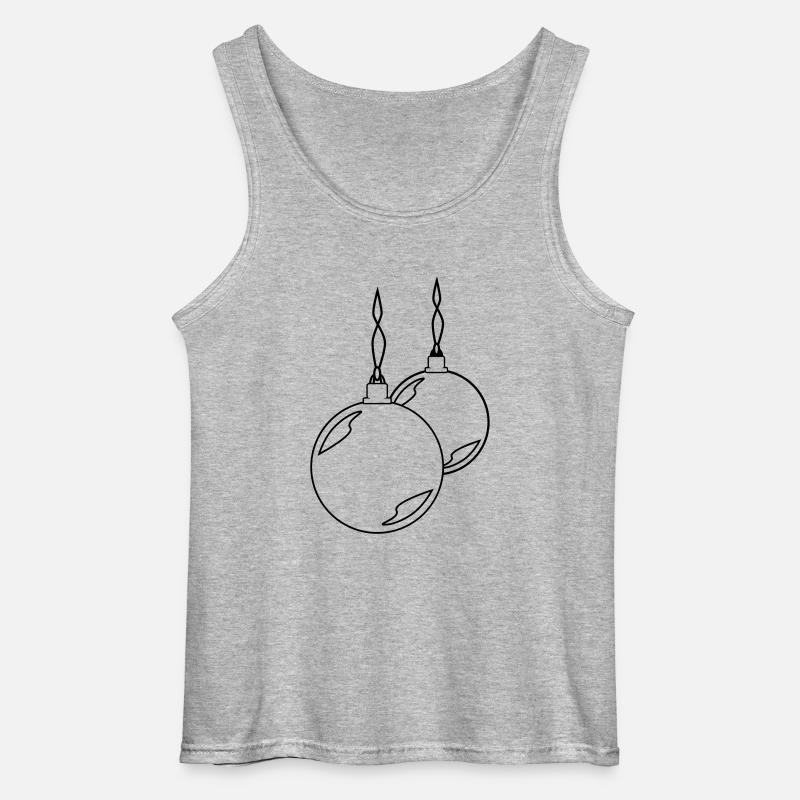 zwei Weihnachtskugeln - Gildan Männer Tank Top - Grau meliert