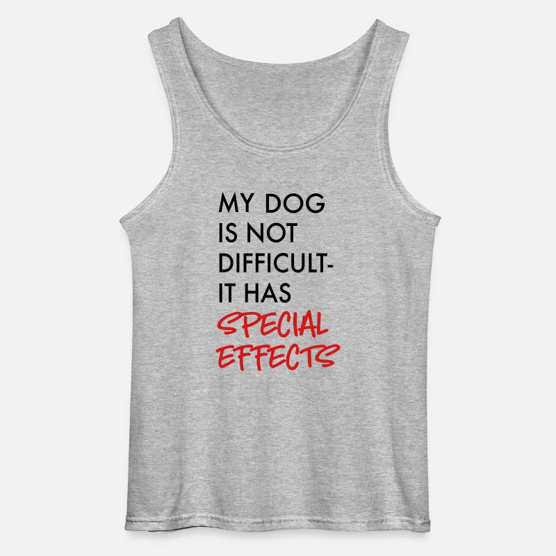 schwieriger Hund - Gildan Männer Tank Top - Grau meliert