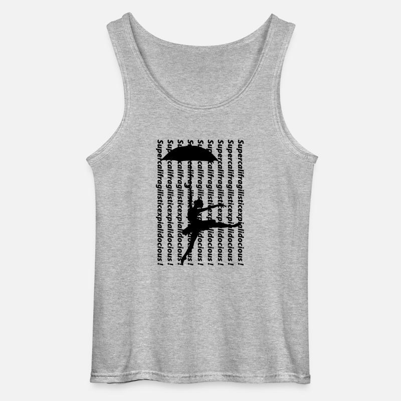 supercalifragilisticexpialidocious blak - Gildan Männer Tank Top - Grau meliert
