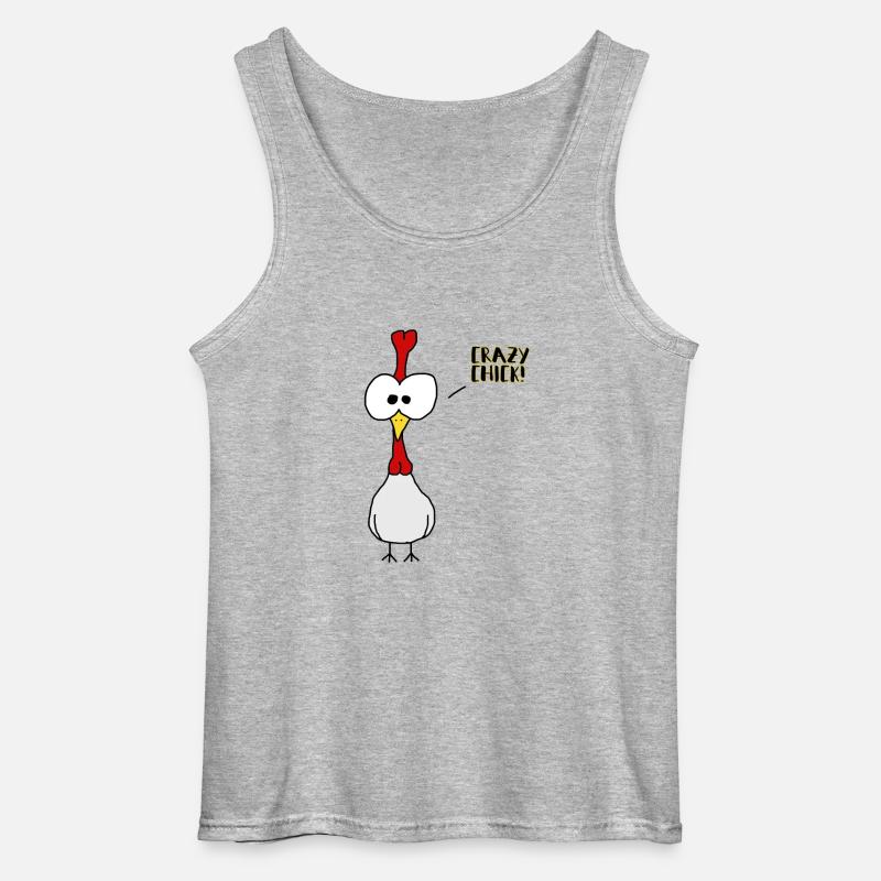 Crazy Chick - Gildan Männer Tank Top - Grau meliert