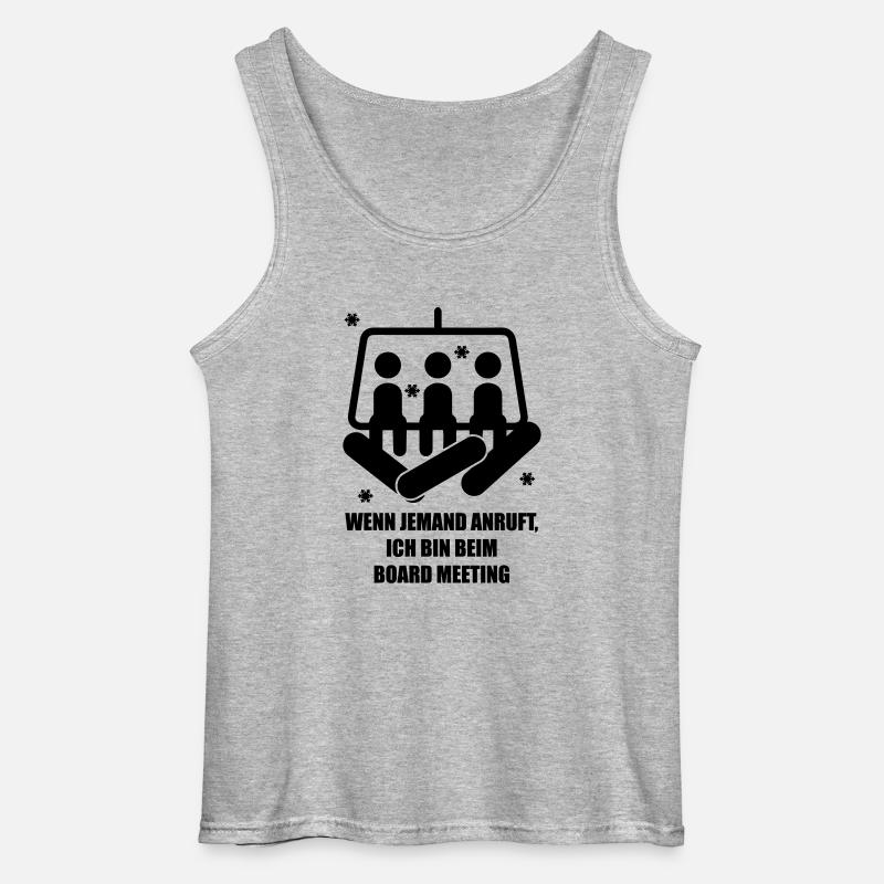 Snowboard - Gildan Männer Tank Top - Grau meliert