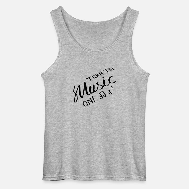 Turn the Music On! - Gildan Men’s Tank Top - sports grey