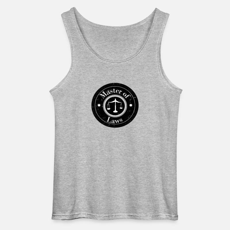 Master of Laws Logo Patch - Gildan Männer Tank Top - Grau meliert