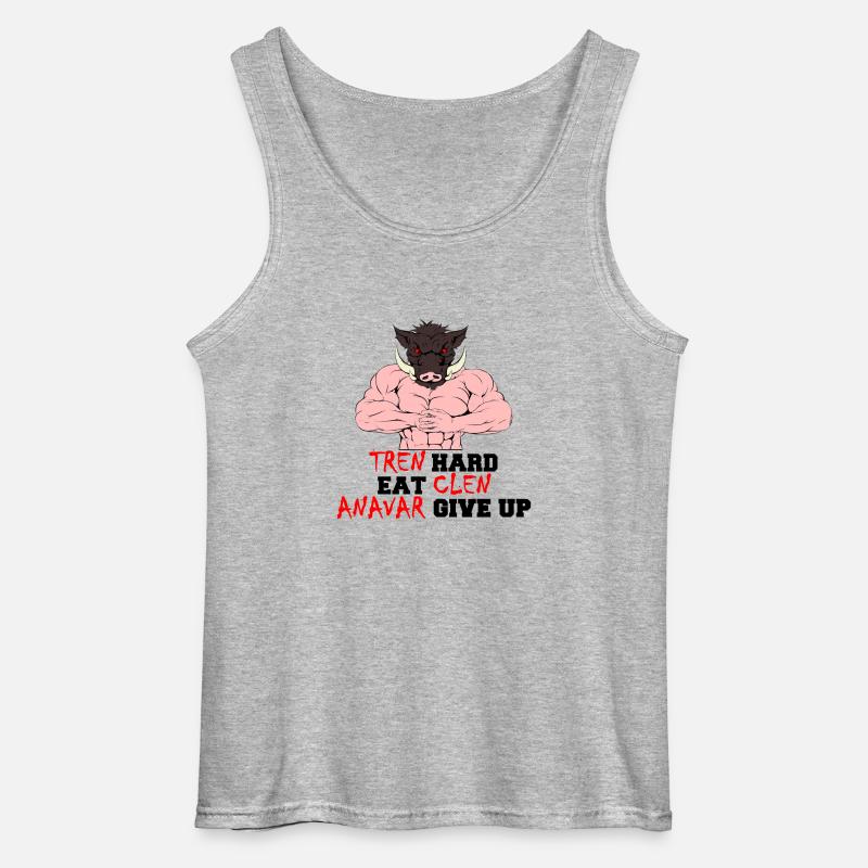 tren schwer - Gildan Männer Tank Top - Grau meliert