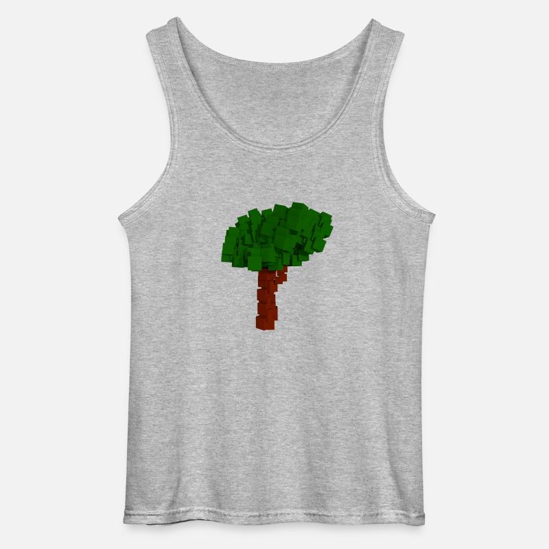 Blockchain Tree - Gildan Männer Tank Top - Grau meliert