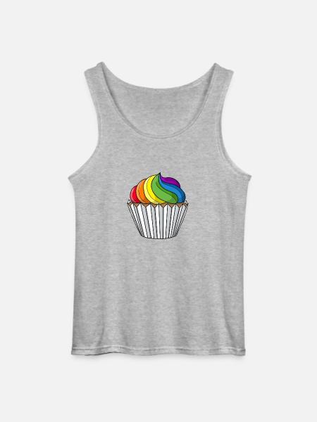 Gay Pride Cupcake - Gildan Men’s Tank Top - sports grey